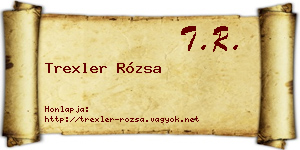 Trexler Rózsa névjegykártya