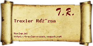 Trexler Rózsa névjegykártya